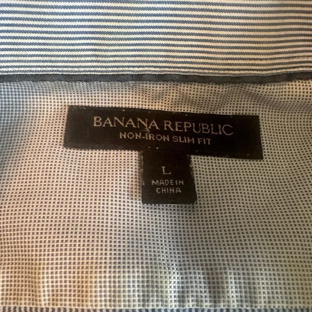Banana Republic blue stripped dress shirt - size L